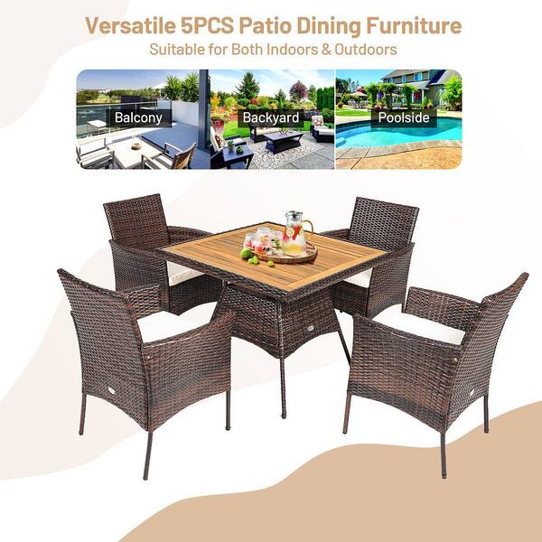 extending rattan dining set