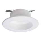 RL4 Series 4 in. Soft White Selectable CCT Integrated LED Recessed Light with Retrofit Baffle White Trim
