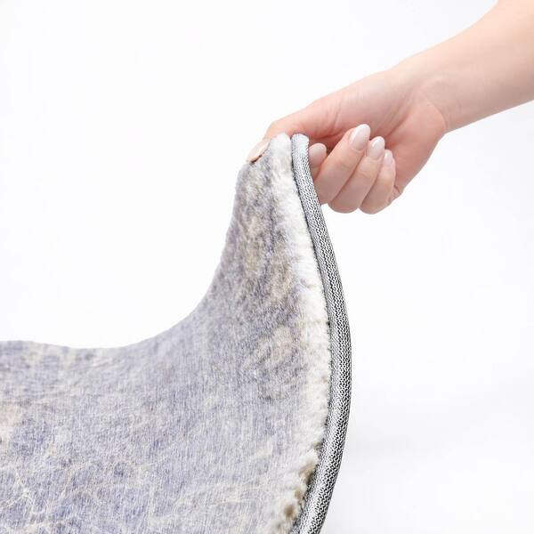 Dream Shag Premium Machine Washable Abstract ADS653 Lavender 9 ft. x 12 ft. Area Rug