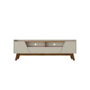 Marcus Greige and Nature Mid-Century Modern TV Stand Fits TVs Up to 70 in. with Solid Wood Legs