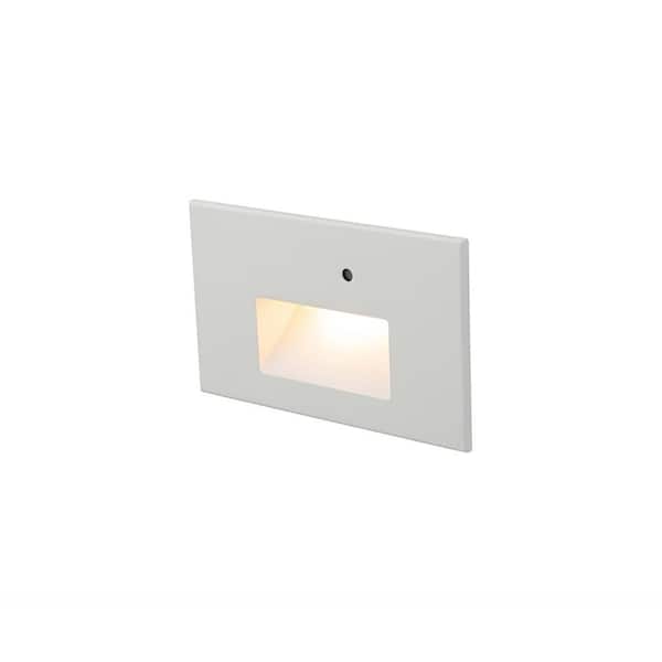 WAC LANDSCAPE Step & Wall Light Hardwired Integrated LED 120V White on Aluminum Alloy 3000K with Photocell