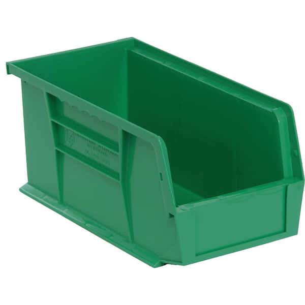 QUANTUM STORAGE SYSTEMS Ultra Series Stack and Hang 3.5 Gal. Storage Bin in Green (12-Pack)