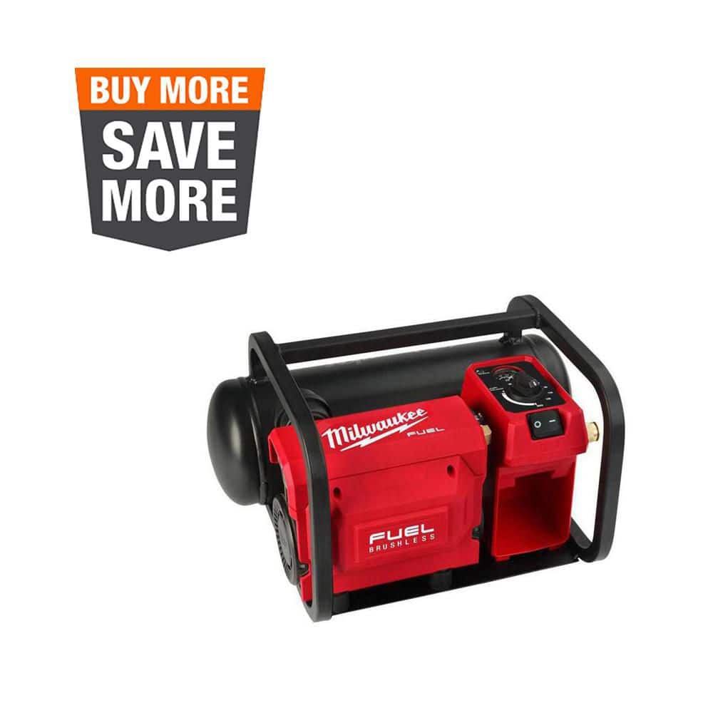 Milwaukee 2 Gallon Red Cordless Quiet Air Compressor