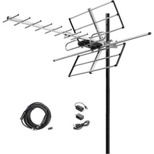 120 Mile Reception Amplified UHF, VHF, 4K 1080p HD Digital Outdoor
