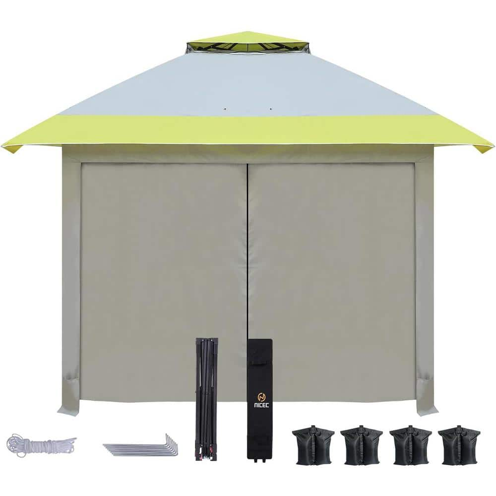 NICE C 10 ft. x 10 ft. Pop Up Gazebo Canopy Tent Sun Shelter Portable ...