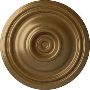 14-3/4 in. x 1-3/4 in. Traditional Urethane Ceiling Medallion (Fits Canopies upto 4 in.), Pale Gold