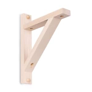 Artisan Angle Bracket 1.25 in. x 9 in. x 7.5 in. Unfinished Pine Wood - Bracket w/ Pre-Drilled Holes and Mount Screws