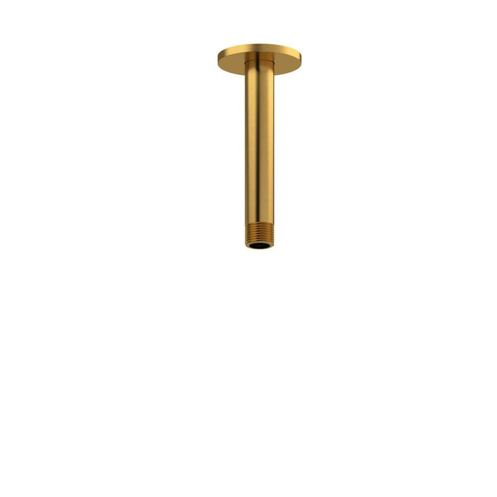 RIOBEL Ceiling Mount Shower Arm, Brushed Gold 508BG The Home Depot