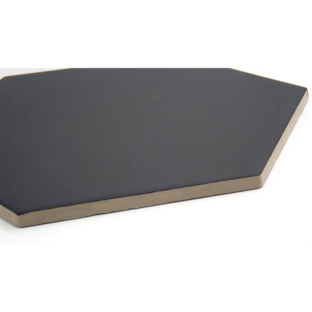 Heksa Black Matte Porcelain Hexagon Wall and Floor Tile