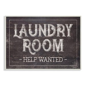 12 in. x 18 in. "Laundry Room Bathroom Wood Textured Word" by Gigi Louise Wood Wall Art