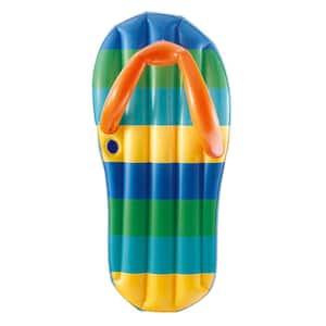 Beach Striped Flip Flop 71 in. Inflatable Pool Float