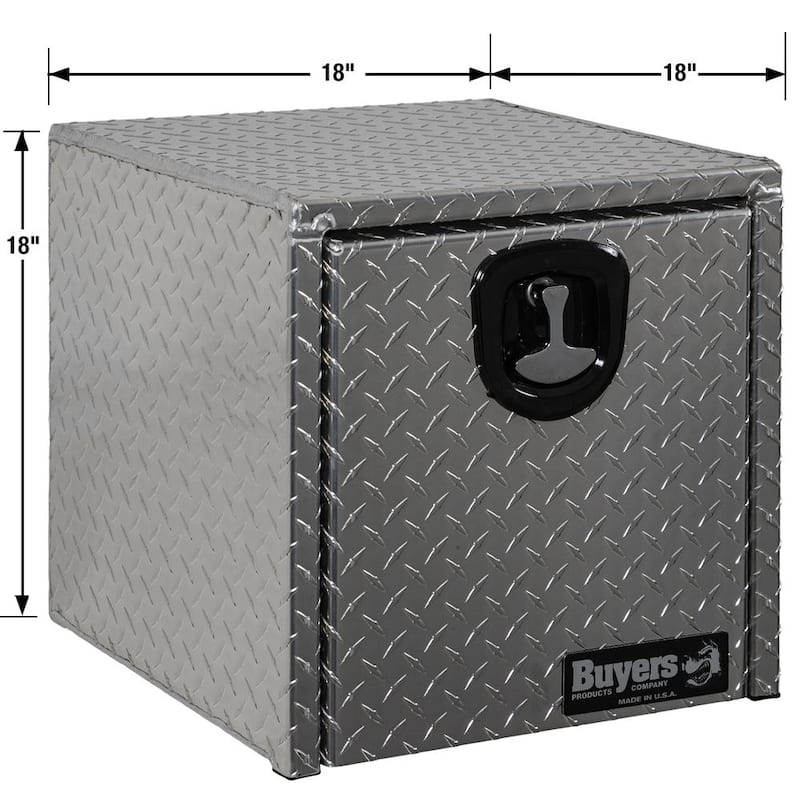 18 in. x 18 in. x 18 in. Diamond Plate Tread Aluminum Underbody Truck Tool Box