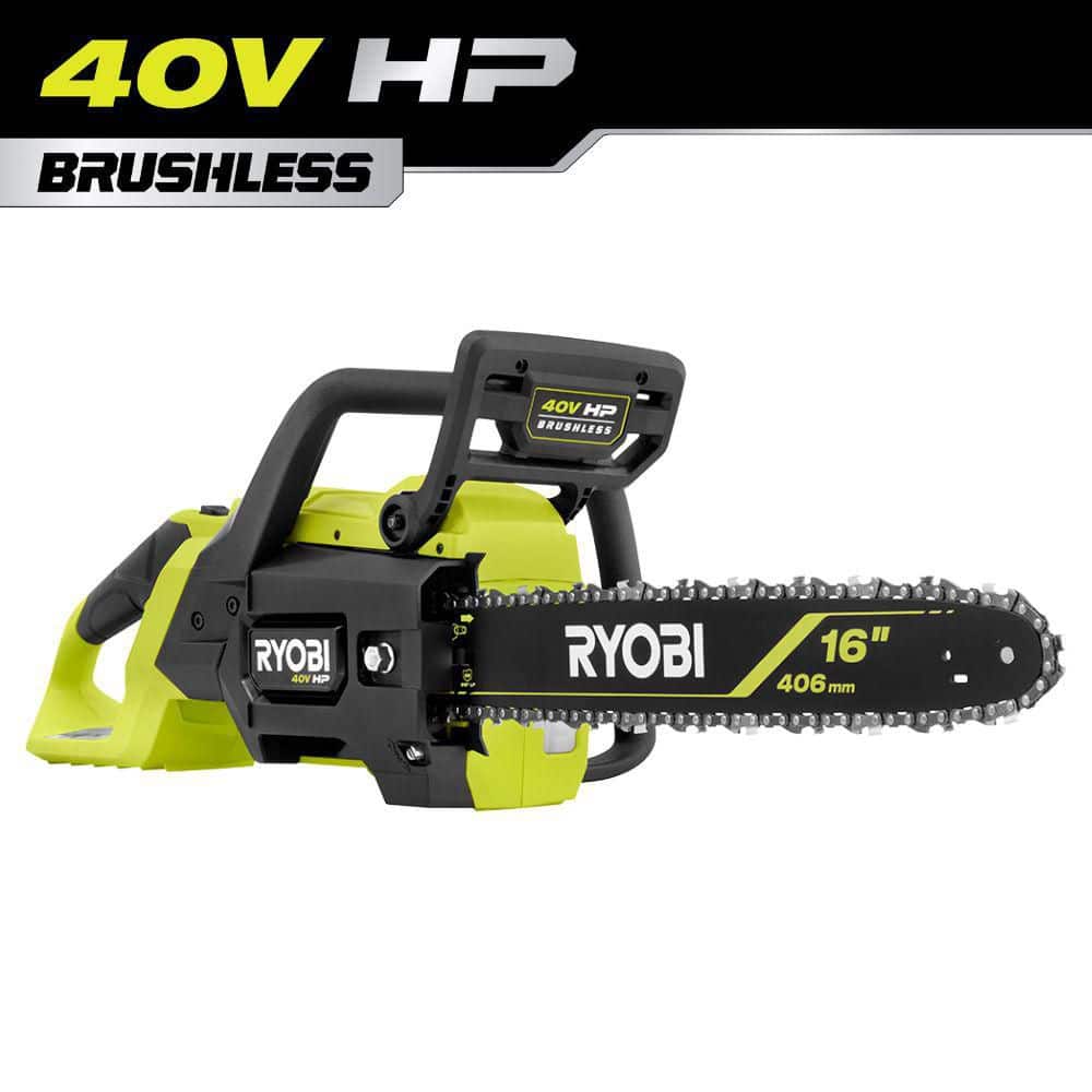 RYOBI 40V HP Brushless 16 in. Battery Cordless Electric Chainsaw (Tool Only)