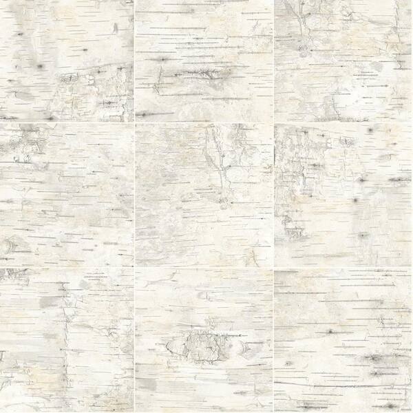 Chesapeake Champlain Grey Grid Wood Paper Strippable Roll (Covers 56.4 sq. ft.)