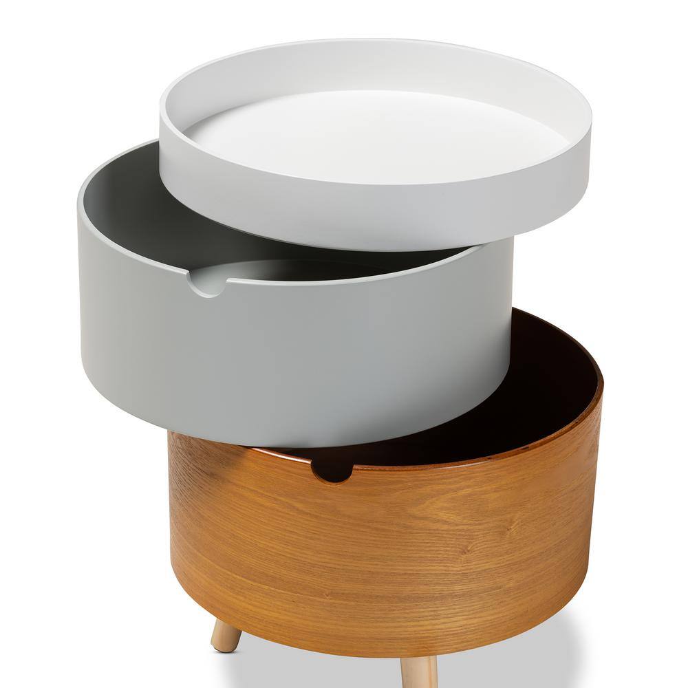 Elison Mid-Century Modern Multi-Color Stackable Wood Nightstand