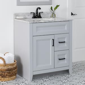 Ridge 30 in. W x 22 in. D x 34 in. H Bath Vanity Cabinet without Top in Pearl Gray