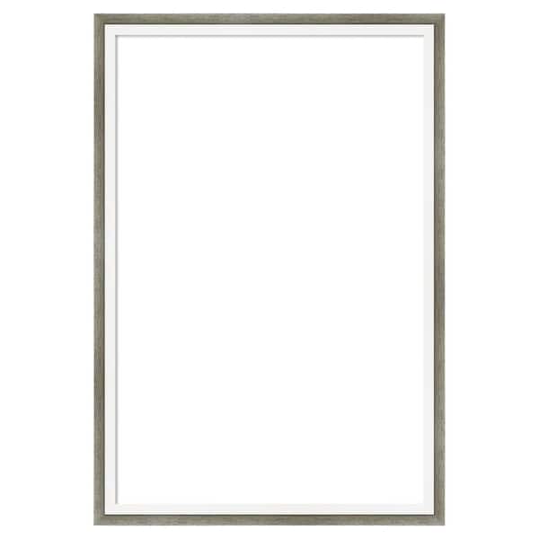 Amanti Art Lucie Silver White 13 in. x 19 in. Wood Framed Dry Erase Magnetic Memo Board