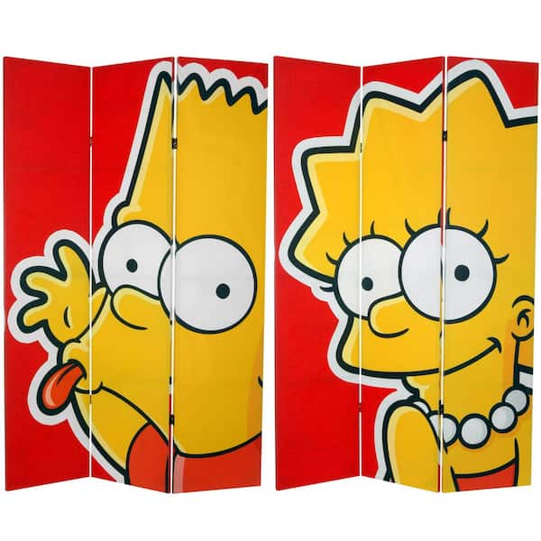 Oriental Furniture 6 ft. Printed 3-Panel Room Divider