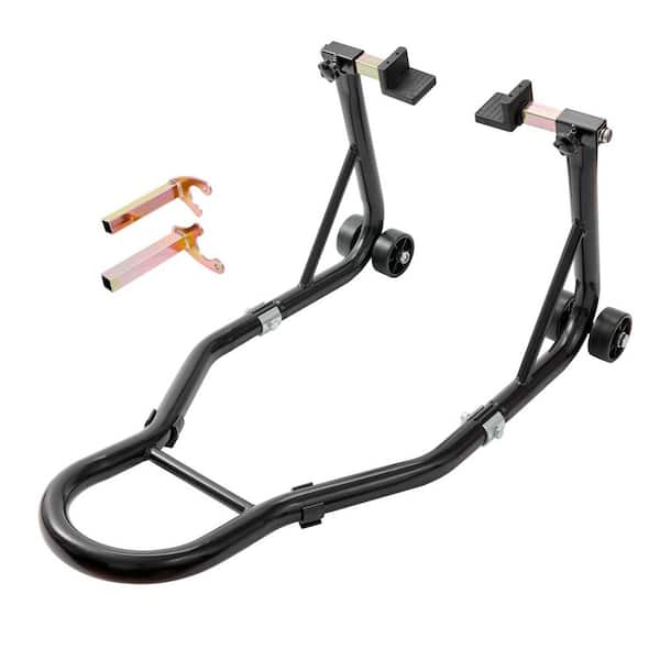 Motorcycle Rear Wheel Stand, w/ U + L Fork Swingarm Spool,850 lbs. Capacity Rear Wheel Stand Motorcycle Lift Jack Stand