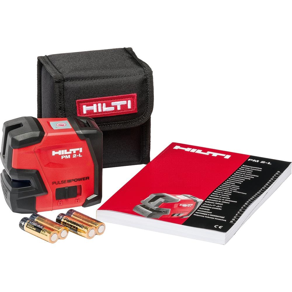 Hilti 33 ft. PM 2-L Red Line Laser with (2) AA Batteries 2047044 - The Home  Depot