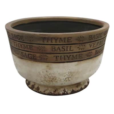 8 in. Chalice Herb Ceramic Planter