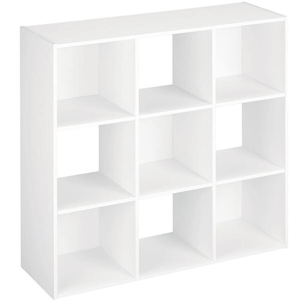 White Wood Look 9 Cube Organizer, Best Cube Bookcase