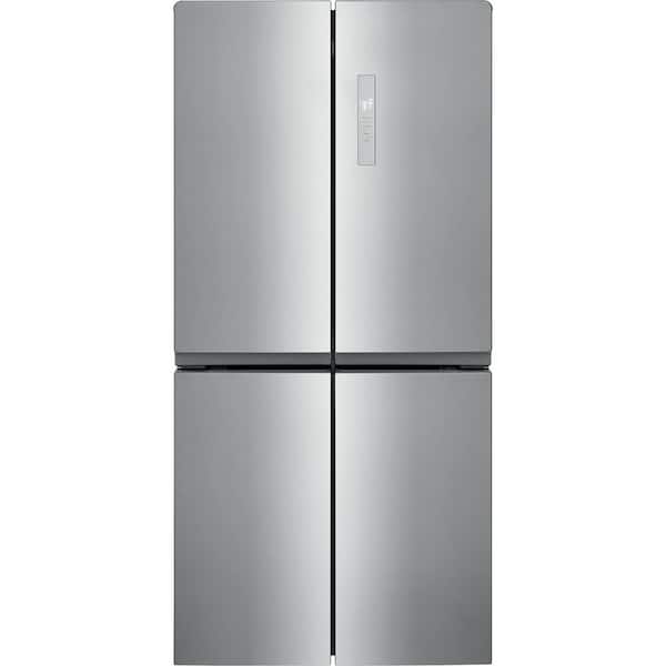 Frigidaire 17.4 cu. ft. 4 Door French Door Refrigerator in Brushed Steel with Adjustable Freezer Storage