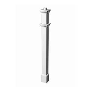 6"L x 6"W x 74"H Portsmouth Vinyl Lamp Post, White, VA94430