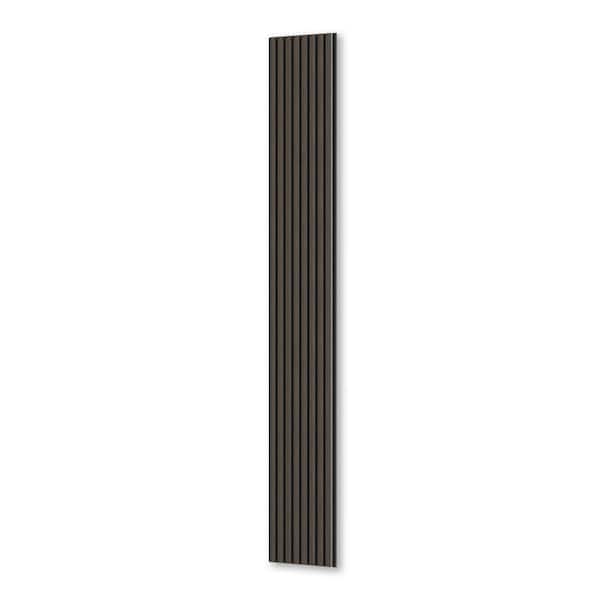 comforthomi 0.9 in. x 1.05 ft. x 8.86 ft. Brown Acoustic/Sound Absorb 3 D Oak Overlapping Wood Slat Decorative Wall Paneling 1-Pack