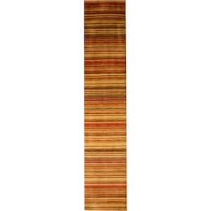 Multicolored 2 ft. 6 in. x 8 ft. Handmade Wool Transitional Lori Toni Area Rug