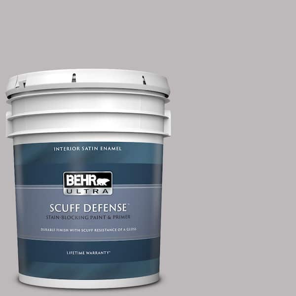 BEHR ULTRA 5 gal. #PPU16-10 French Lilac Extra Durable Satin Enamel Interior Paint & Primer