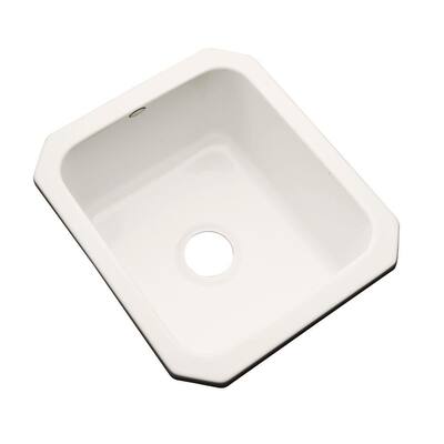 Crisfield Undermount Acrylic 17 in. Single Bowl Entertainment Sink in Biscuit