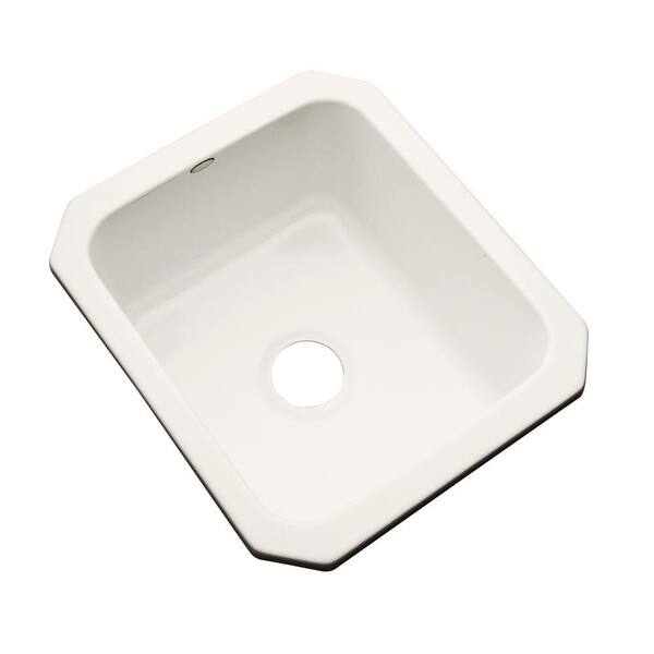 Thermocast Crisfield Undermount Acrylic 17 in. Single Bowl Entertainment Sink in Biscuit