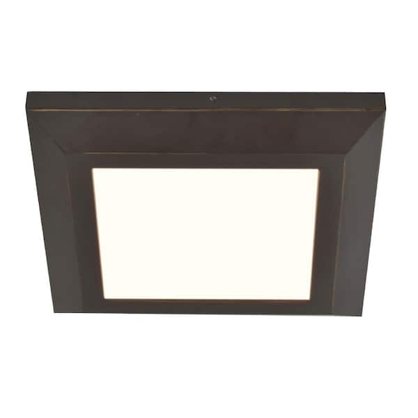 AFX Atlas 15 in. 18.5-Watt Oil-Rubbed Bronze Integrated LED Flush Mount