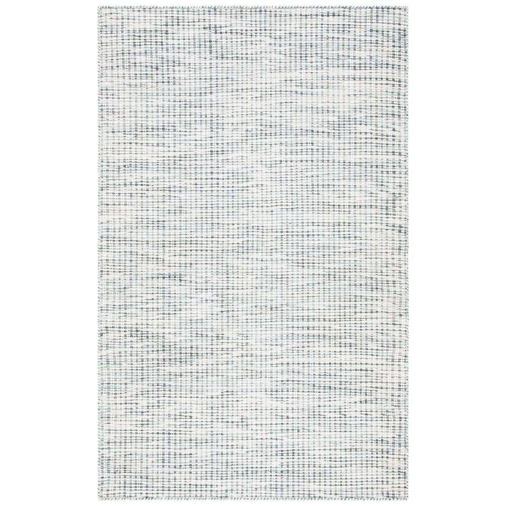 Gray and Ivory Hand-Tufted Wool Rectangular Rug 3' x 5'