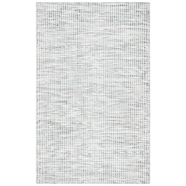 SAFAVIEH Vermont Gray/Ivory Doormat 3 ft. x 5 ft. Interlaced Geometric Area Rug