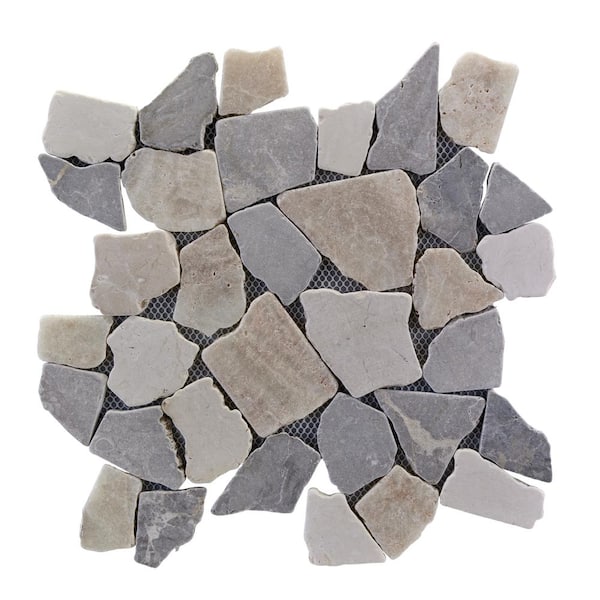 floorページ Siberian Pearl Brushed Marble Wall and Floor Tile - 2 x 8 in