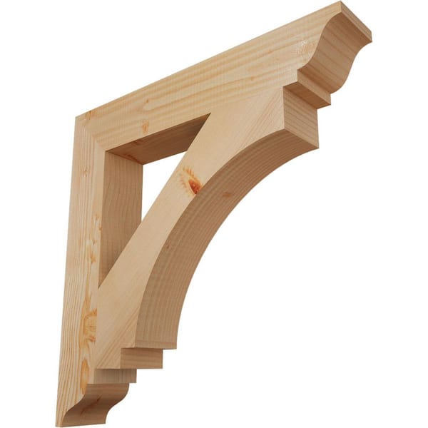 3.5 in. x 24 in. x 24 in. Douglas Fir Imperial Traditional Smooth Bracket