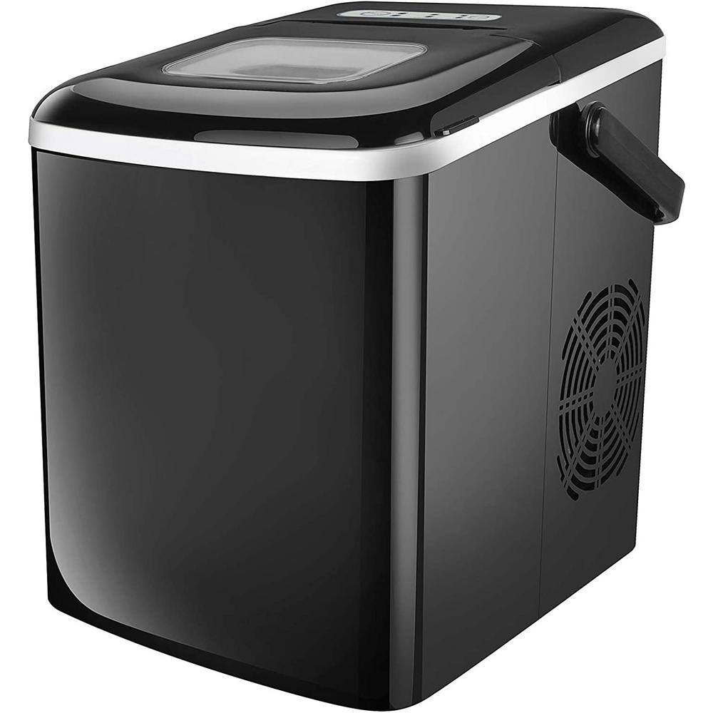 9.13 in. 26lb. Portable Ice Maker in Black Polypropylene L150 The