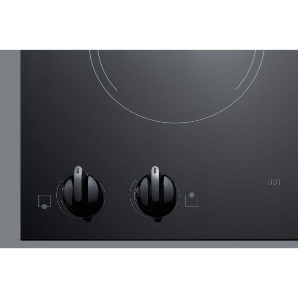 12 in. 120Volt Radiant Electric Cooktop in Black with 2 Elements Best