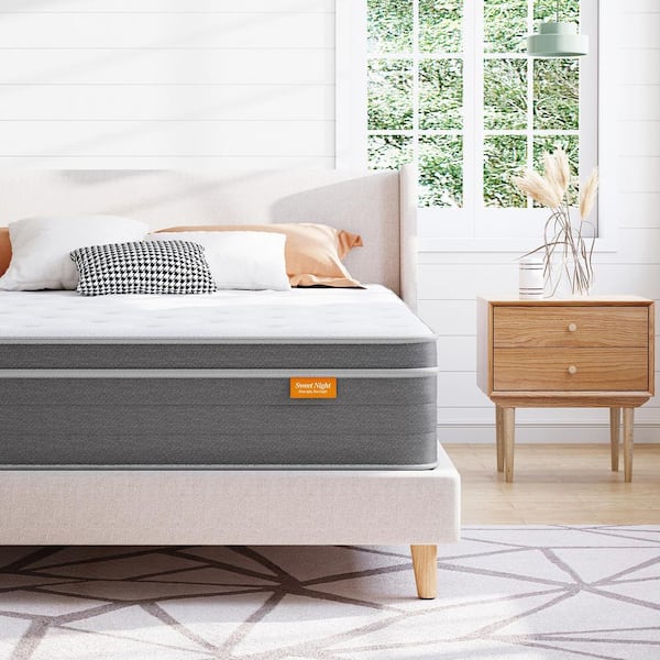 Comfort Plus Queen Medium Firm 10 in. Hybrid Mattress, Suitable For All Sleeping Positions