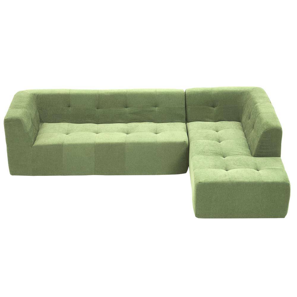 Harper & Bright Designs 110.2 in. Flared Arm Chenille Modular Modern