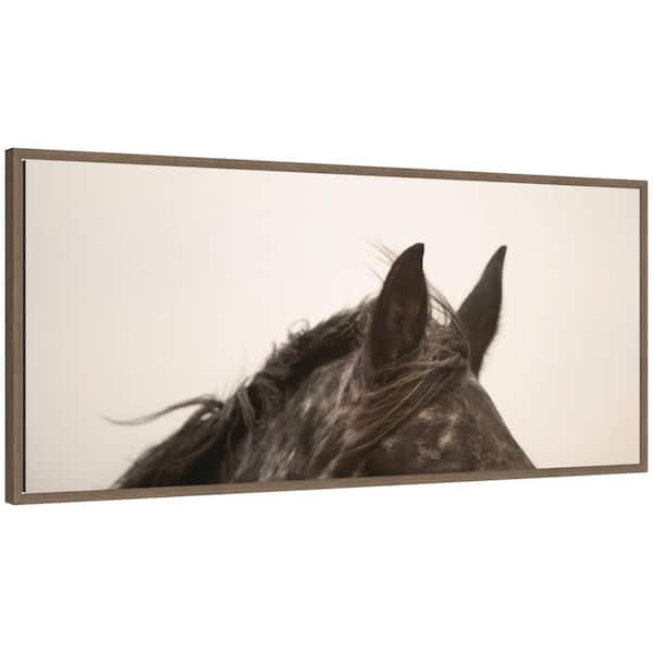Sylvie "Horse Ears Panel" by Crystal Lynn Collins Animals Framed Art Print 18 in. x 40 in.