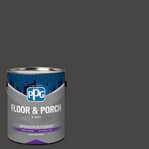 1 gal. PPG1011-7 Onyx Satin Interior/Exterior Floor and Porch Paint