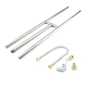 30 in. Stainless Steel H-Burner with Coupler and Allen Wrench