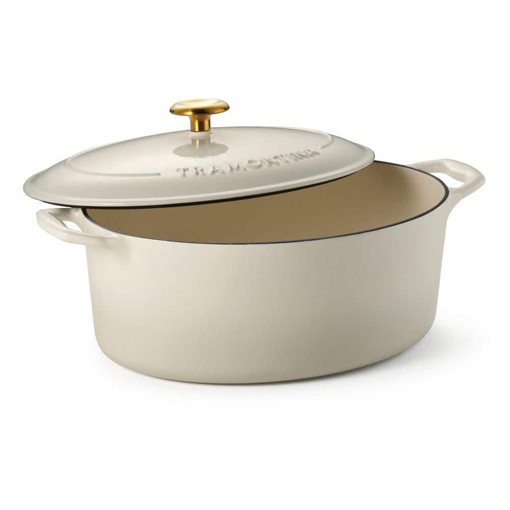 Tramontina Bestow 7 qt. Enameled Cast Iron Oval Dutch Oven With
