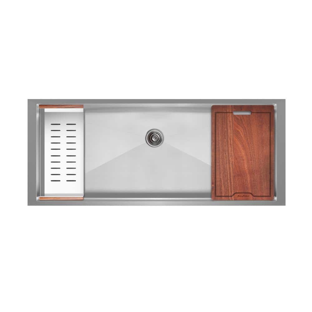 Rivage 45 x 19 Stainless Steel Single Basin Undermount Kitchen Sink