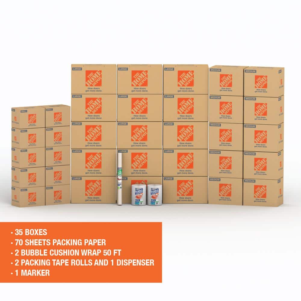 The Home Depot Apartment Moving Kit 35 Boxes 701166 The Home Depot