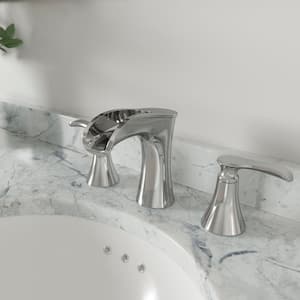 Jaida 8 in. Widespread 2-Handle Bathroom Faucet in Polished Chrome