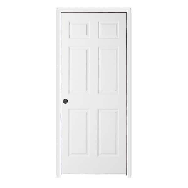 JELD-WEN 30 in. x 80 in. Colonist Primed Left-Hand Textured Molded Composite Single Prehung Interior Door w/Split Jamb